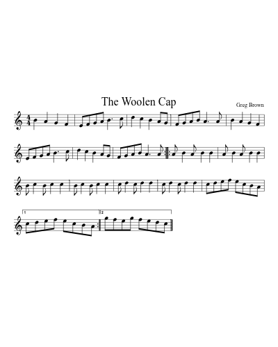 The Woolen Cap sheet music preview