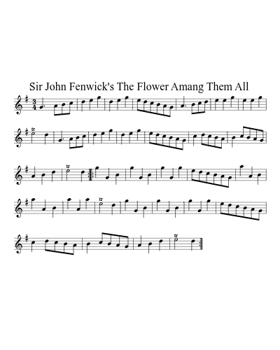 Sir John Fenwick's the flower amang them all (Version 2) preview