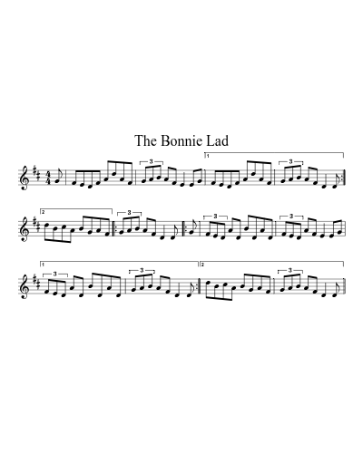 The Bonnie Lad sheet music preview