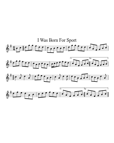 I Was Born For Sport (Version 2) preview