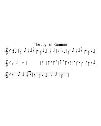 The Joys of Summer sheet music preview