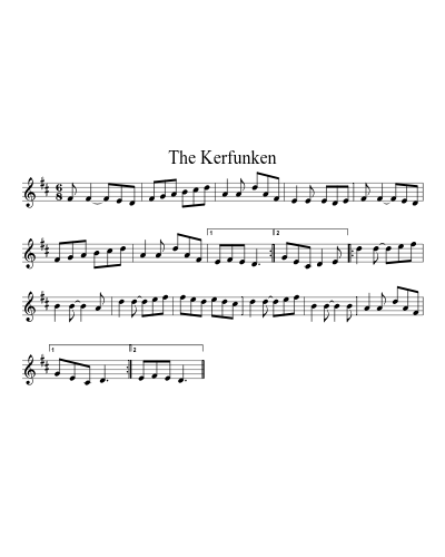 The Kerfunken sheet music preview