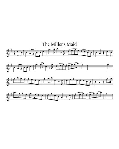 The Miller's Maid (Version 2) sheet music preview