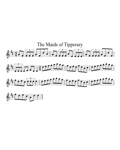 The Maids of Tipperary sheet music preview