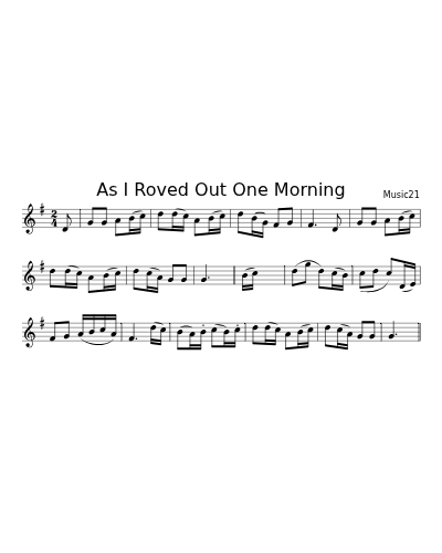 As I Roved Out One Morning