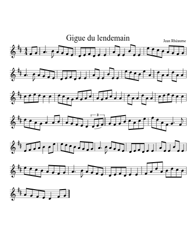 Gigue du lendemain preview