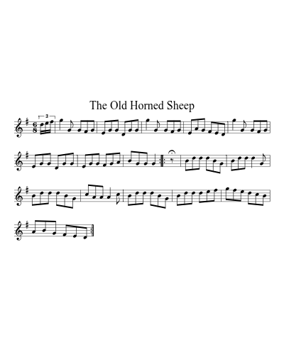 The Old Horned Sheep (Version 2) sheet music preview