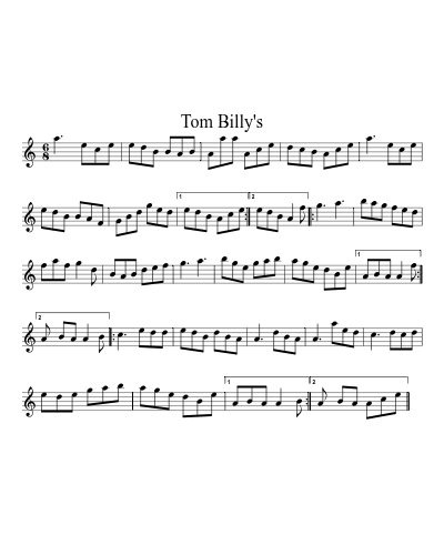 Tom Billy's (Version 3) preview