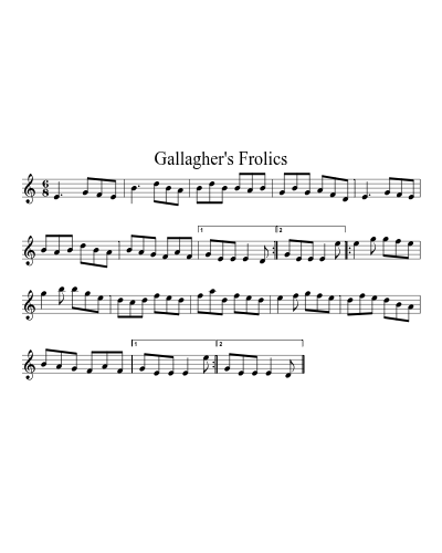 Gallagher's Frolics (Version 3) preview