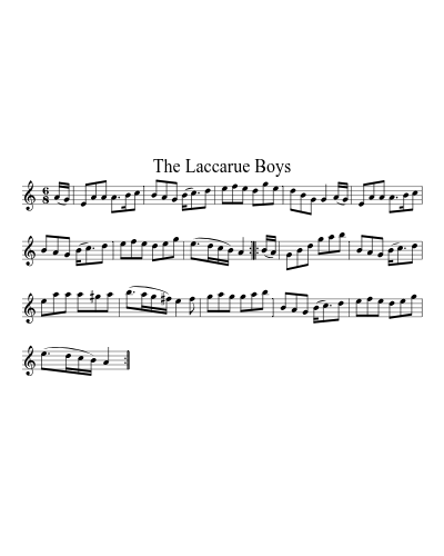 The Laccarue Boys sheet music preview