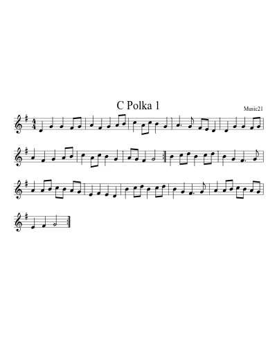 C Polka 1 sheet music preview