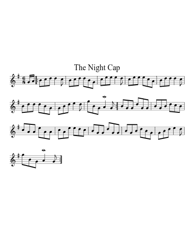The Night Cap (Version 2) sheet music preview
