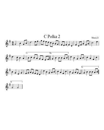 C Polka 2 sheet music preview
