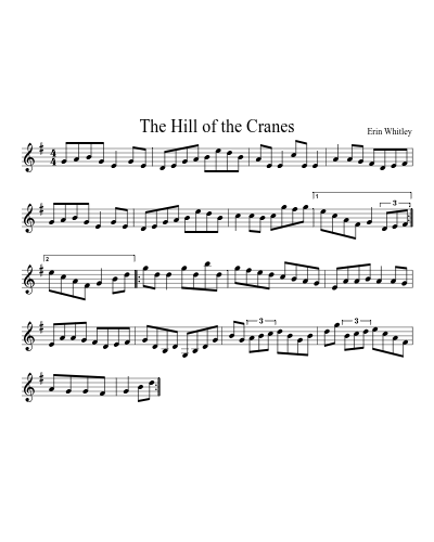 The Hill of the Cranes sheet music preview