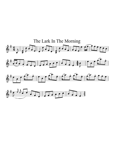 The lark in the morning (Version 4) sheet music preview