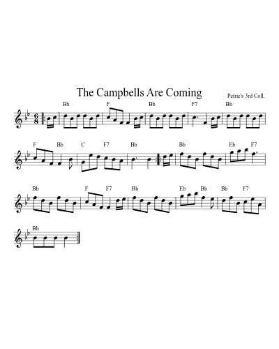 The Campbells are coming (Version 4) sheet music preview
