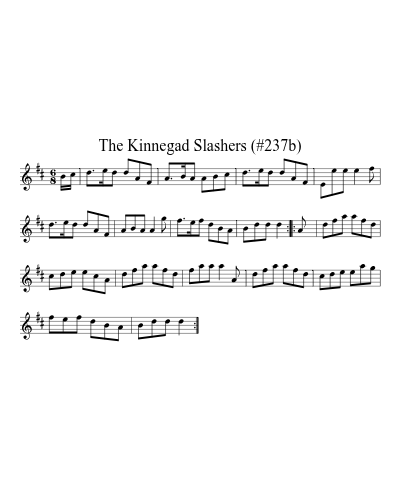 The Kinnegad Slashers (#237b) sheet music preview