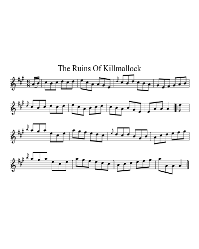 The Ruins of Killmallock (Version 2) sheet music preview