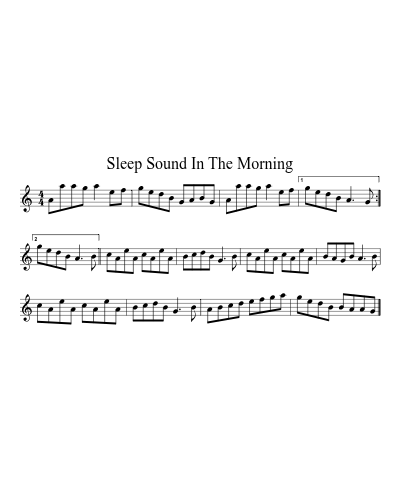Sleep Sound In The Morning (Version 2) preview