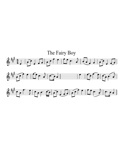 The Fairy Boy sheet music preview