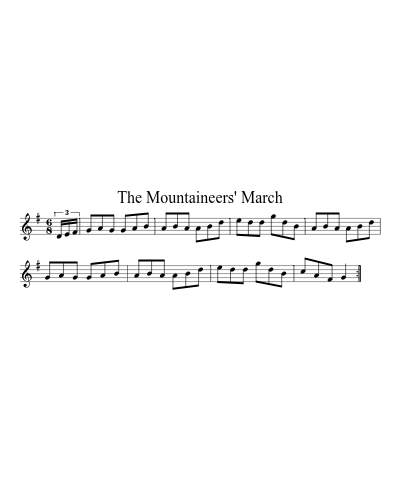 The Mountaineers' March sheet music preview