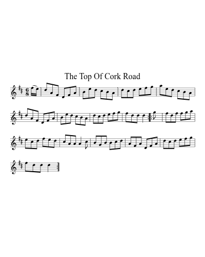 The Top of Cork Road (Version 3) sheet music preview