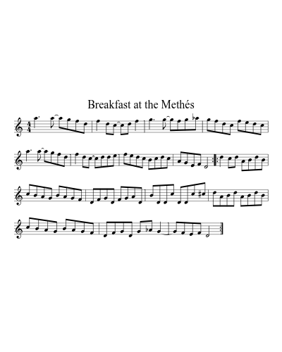 Breakfast at the MethÃ©s