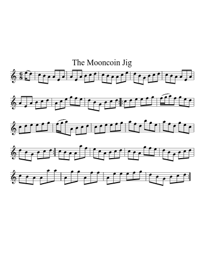 The Mooncoin Jig (Version 4) sheet music preview