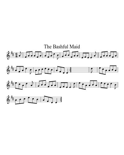 The Bashful Maid (Version 2) sheet music preview