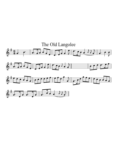 The Old Langolee sheet music preview