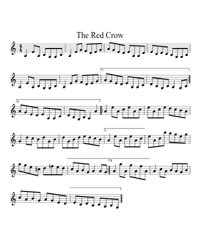 The Red Crow (Version 3) sheet music preview
