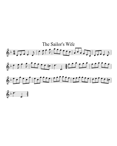 The Sailor's Wife (Version 4) sheet music preview