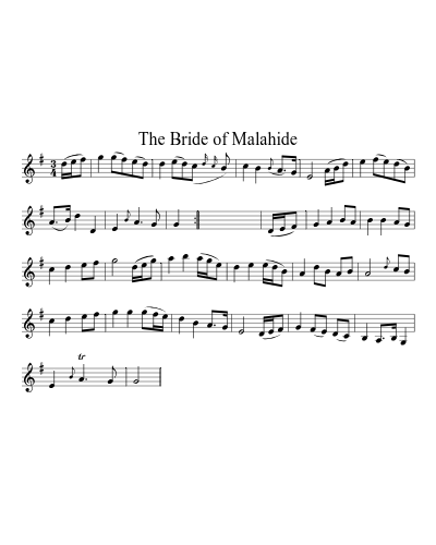 The Bride of Malahide sheet music preview
