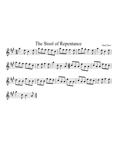 The Stool of Repentance (Version 5) sheet music preview