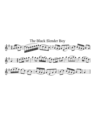 The Black Slender Boy sheet music preview