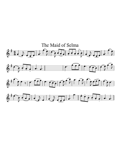 The Maid of Selma sheet music preview