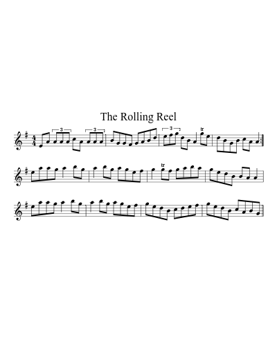 The Rolling Reel sheet music preview