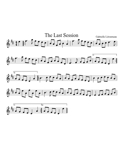 The Last Session sheet music preview