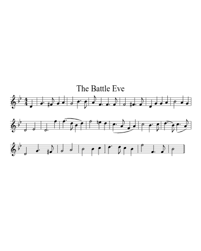 The Battle Eve sheet music preview