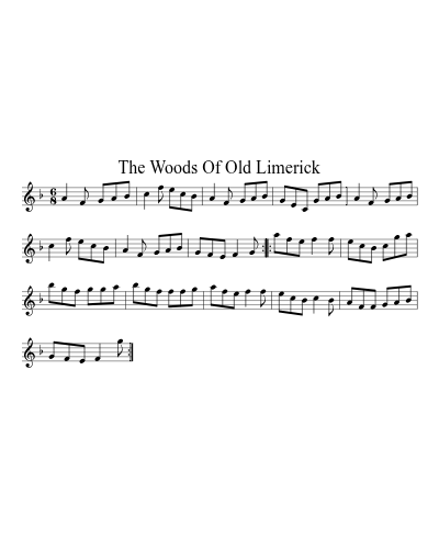 The Woods of Old Limerick (Version 2) sheet music preview