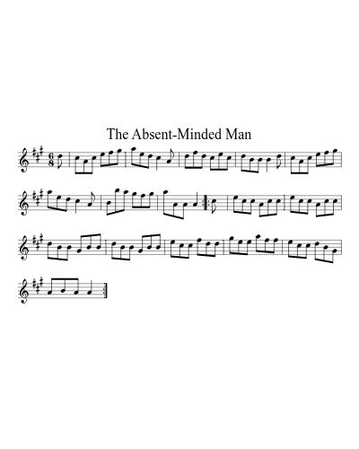 The Absent-Minded Man sheet music preview