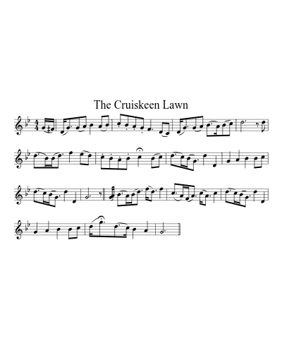 The Cruiskeen Lawn sheet music preview
