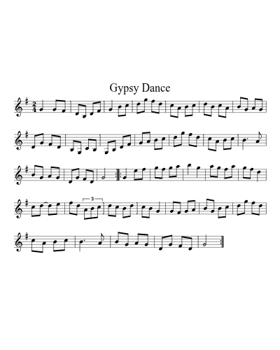 Gypsy Dance sheet music preview