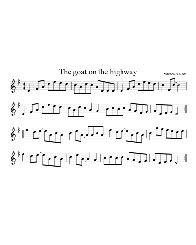 The goat on the highway