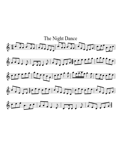 The Night Dance sheet music preview