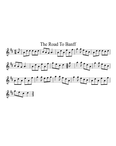 The Road To Banff (Version 2) sheet music preview