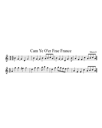 Cam Ye O'er Frae France