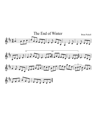 The End of Winter sheet music preview