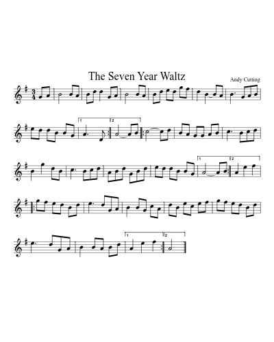 The Seven Year Waltz sheet music preview