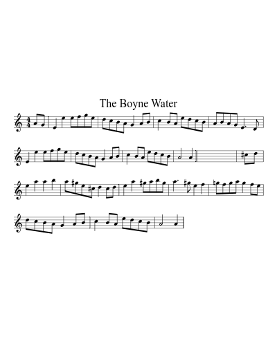 The Boyne Water sheet music preview